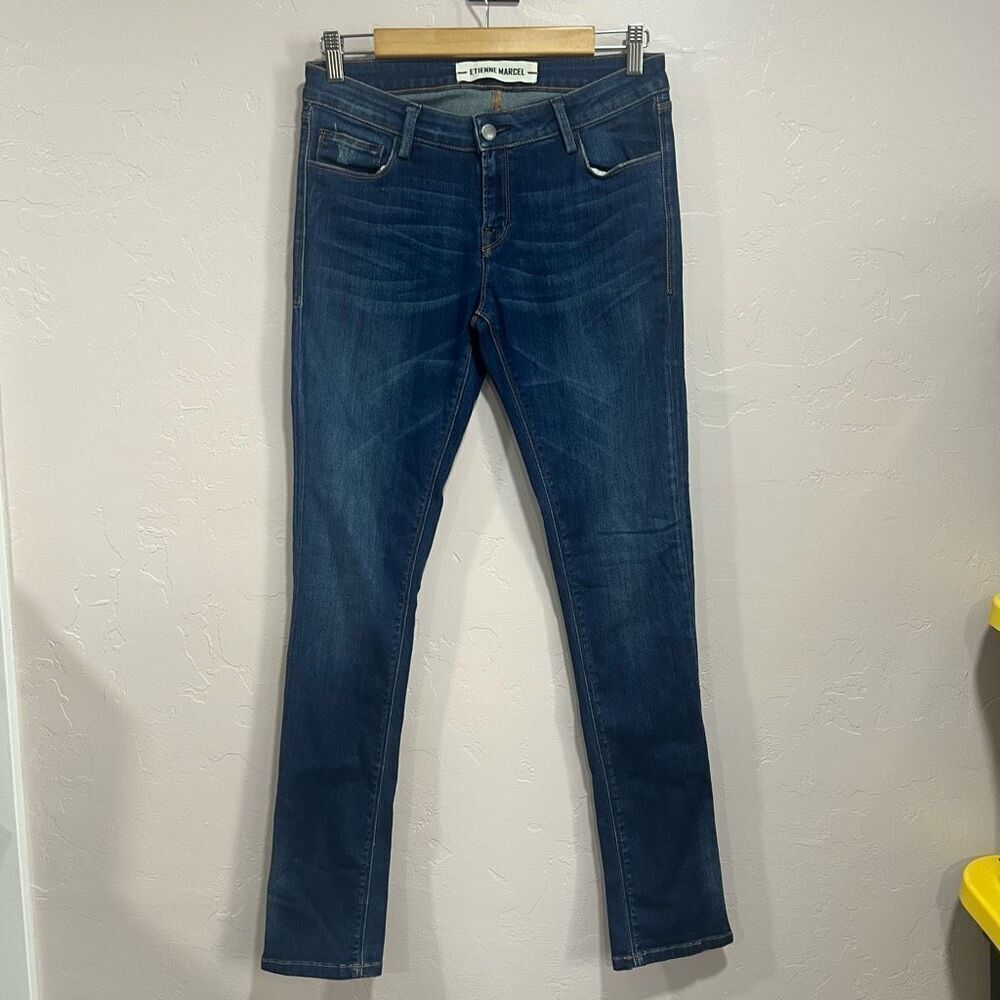 Etienne Marcel Jeans Womens 29 Blue Denim Skinny Ankle Dark Wash